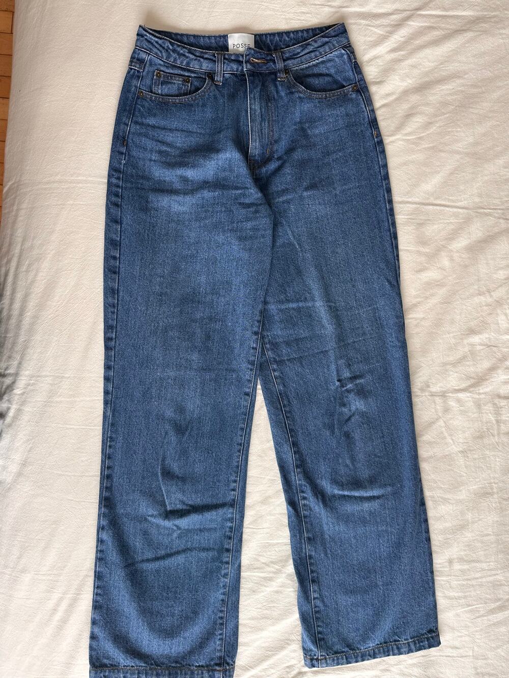 Posse Harvey High Rise Flare Bootcut Jean Medium Blue Size 26